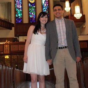 J. Crew strapless cream dress